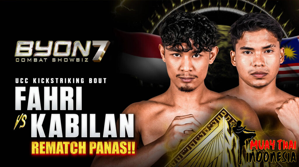 Muay Thai Indonesia Rematch Fahri Alamsyah vs Kabilan Jelevan di Byon Combat Showbiz 7 Malaysia
