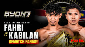 Muay Thai Indonesia Rematch Fahri Alamsyah vs Kabilan Jelevan di Byon Combat Showbiz 7 Malaysia